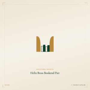 Helix Brass Bookend Pair